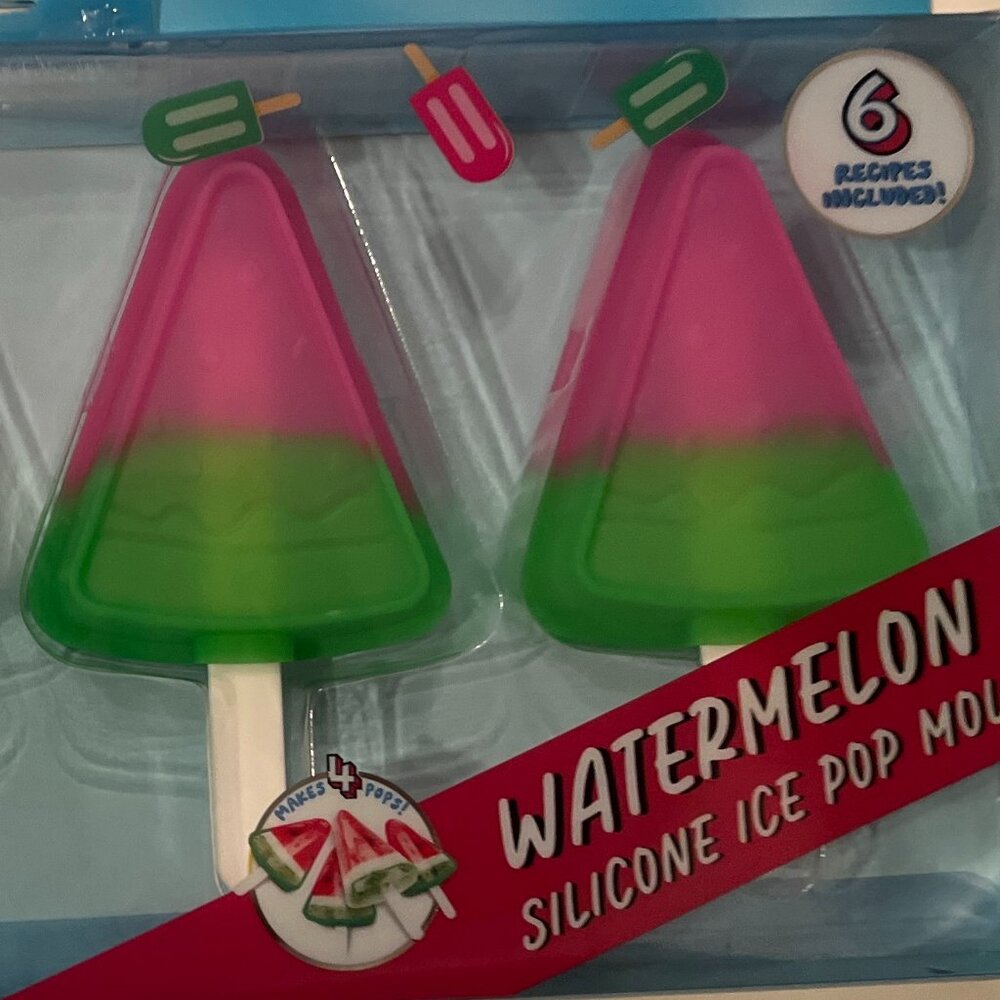 Watermelon Silicon Ice Pop Molds (Set‎ of 4) (new)